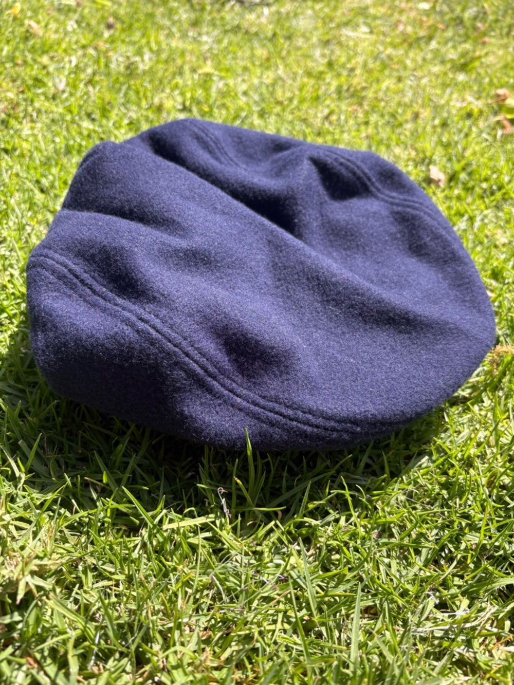 Classic Men's Wool Flat Cap — Navy